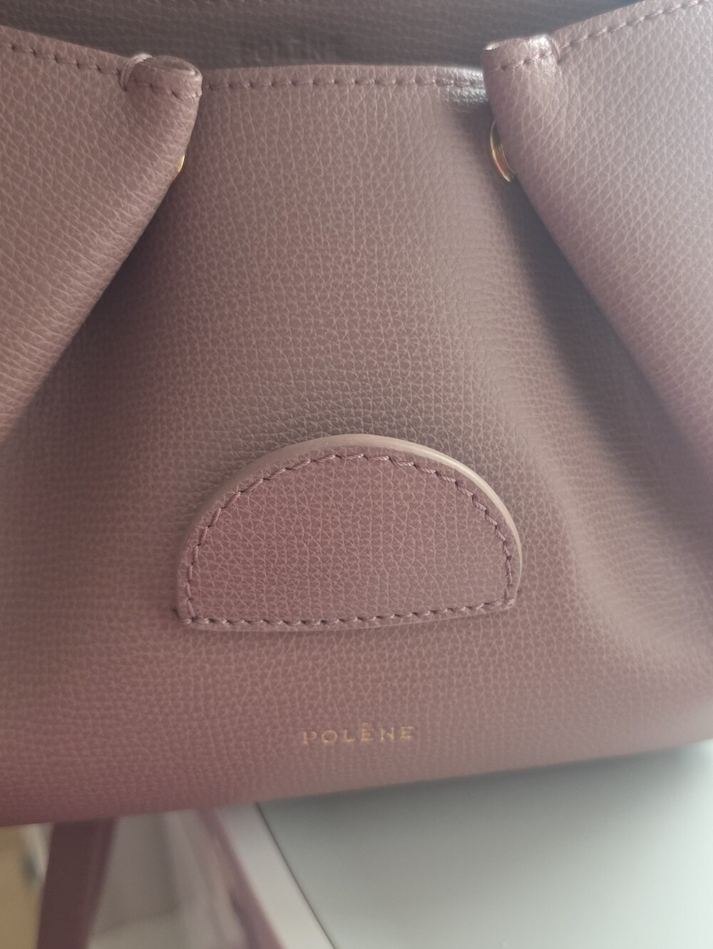 Like New Polene Numero Un Nano Textured Lilac crossbody purse handbag - Picture 8 of 9